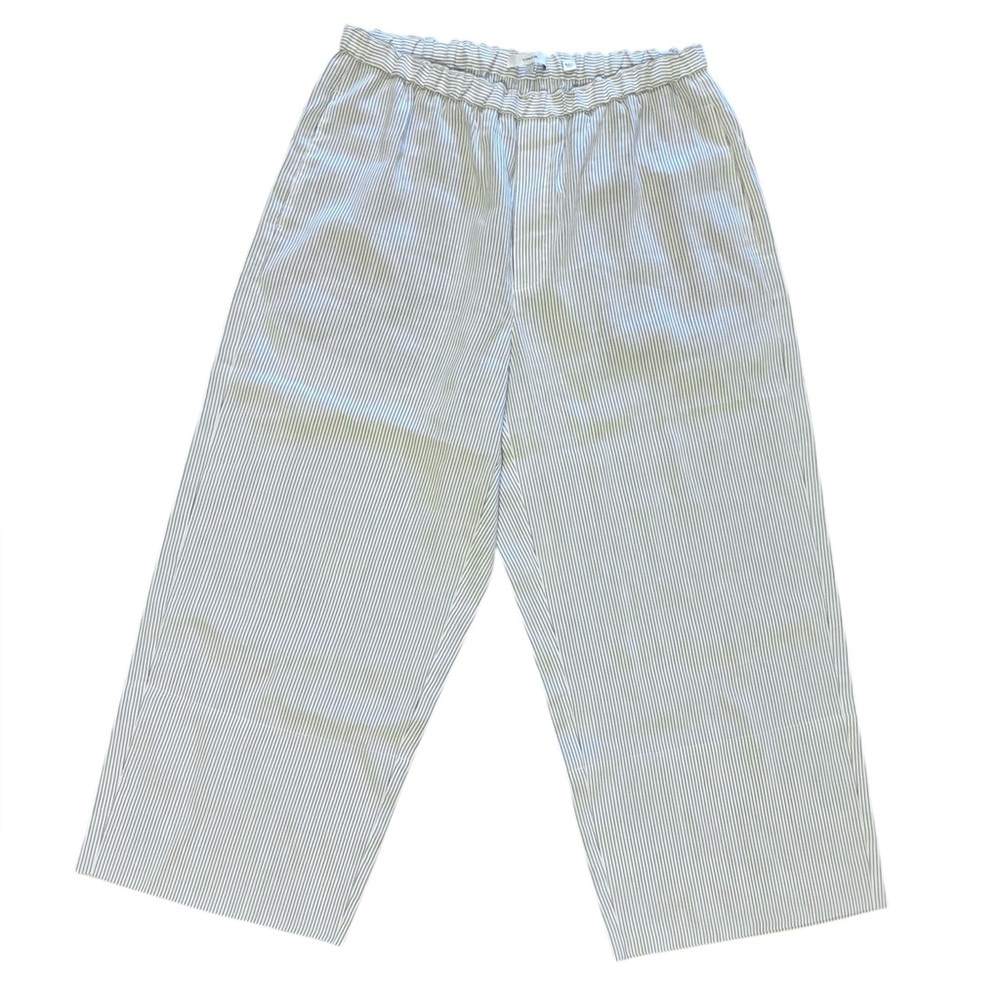 Vince Striped Linen Cropped Wide Leg Pants Women’s Large